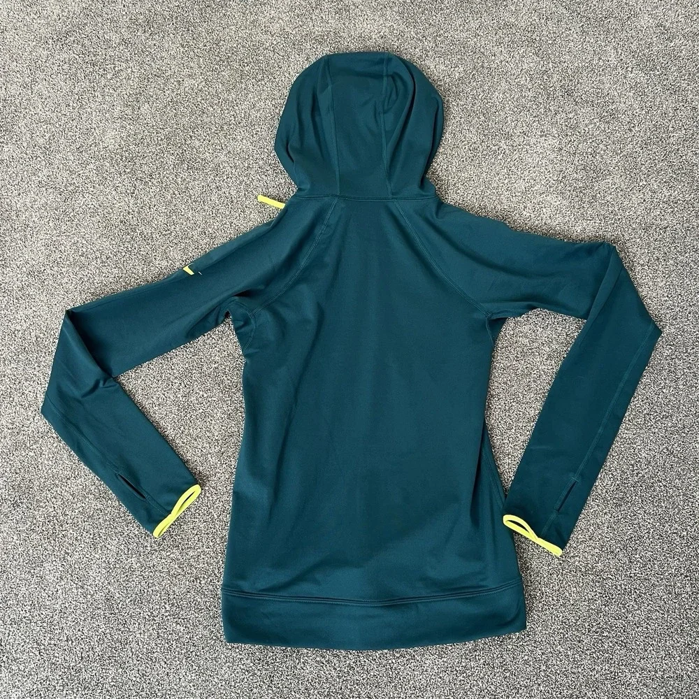 Nike Pro Dri Fit Hoodie Green Pullover Training Womens Small